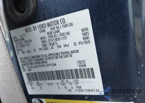 2015 Lincoln Navigator from USA, damaged, VIN 5LMJJ2JT0FEJ07124